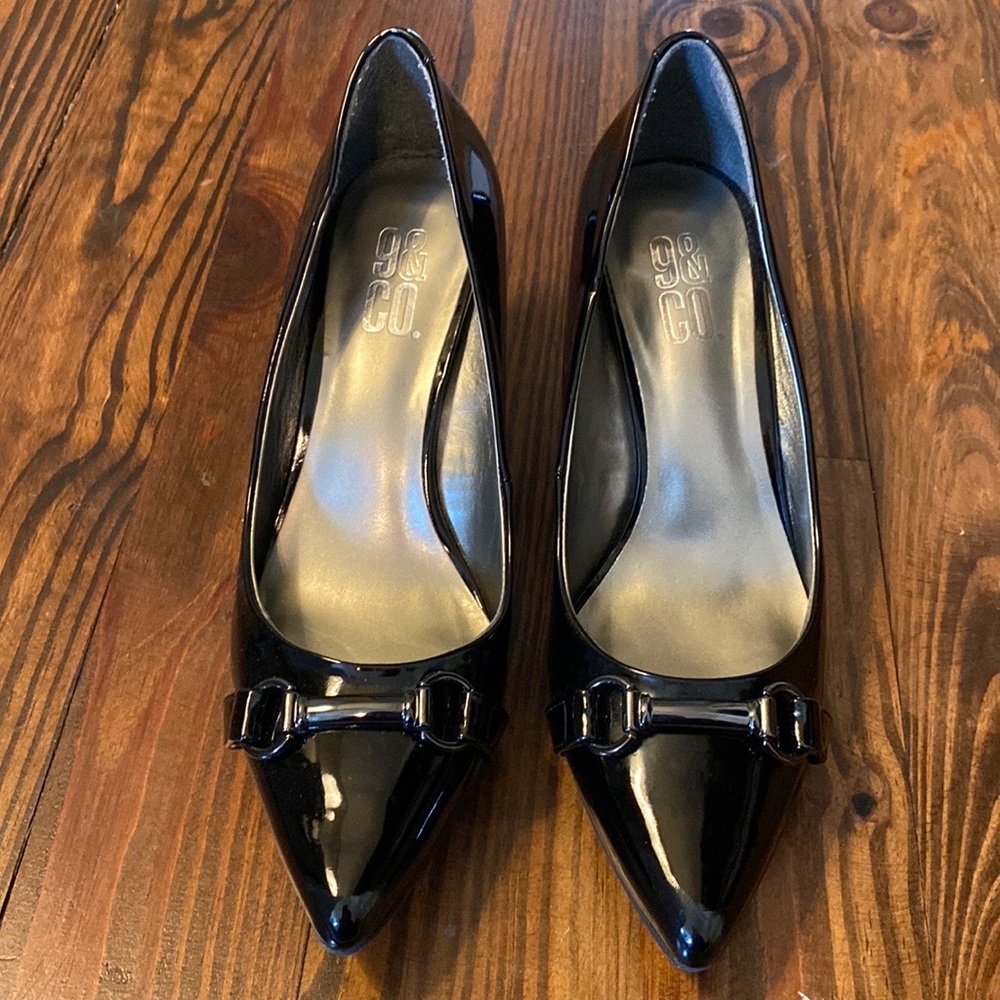 9&Co Black JJKarrol Heels Size 7 1/2 M
